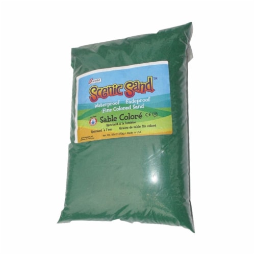 Scenic Sand 4562 Activa 5 lbs Bag of Colored Sand, Forest Green Perspective: front
