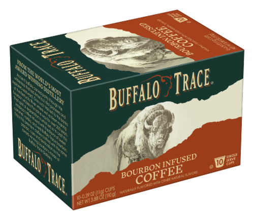 Buffalo Trace® Bourbon Infused Medium Roast Coffee Pods Perspective: front