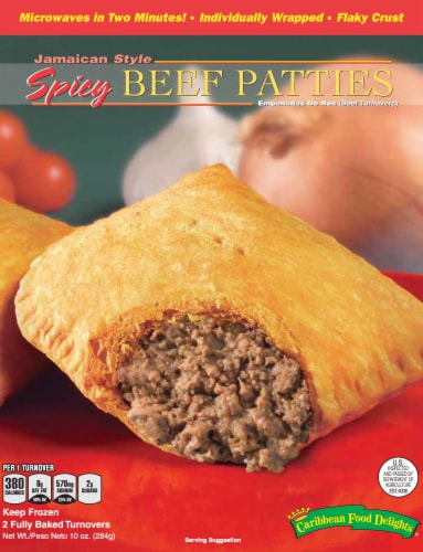 Caribbean Food Delights® Jamican Style Spicy Beef Patties Perspective: front