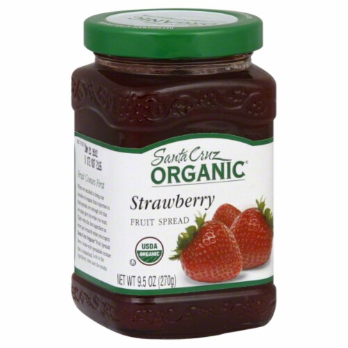 Santa Cruz Organic Strawberry Fruit Spread Perspective: front