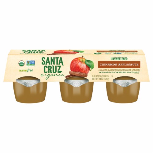 Santa Cruz Organic® Cinnamon Applesauce Cups Perspective: front