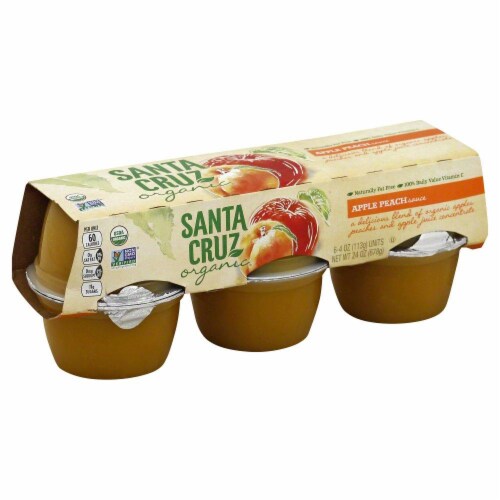 Santa Cruz Organic Apple Peach Sauce Perspective: front