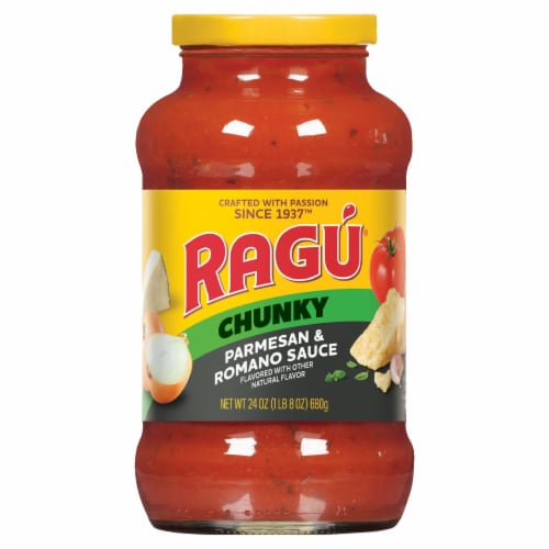 Ragu Chunky Parmesan & Romano Pasta Sauce Perspective: front