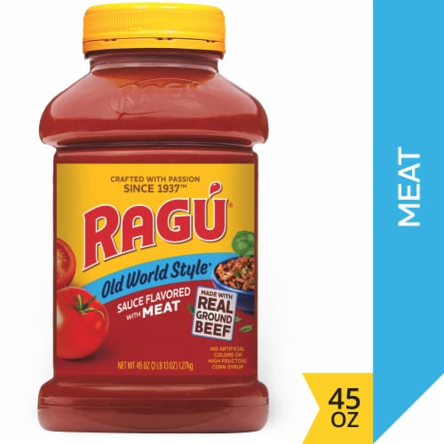 Ragu Old World Style Pasta Sauce Flavored With Meat Perspective: front