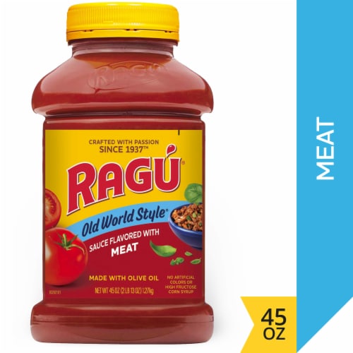 Ragu Old World Style Pasta Sauce Flavored With Meat Perspective: front