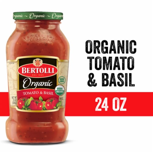 Bertolli® Organic Tomato & Basil Pasta Sauce Perspective: front