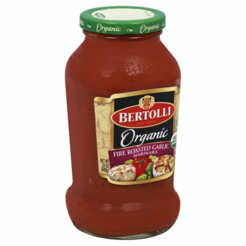 Bertolli Organic Fire Roasted Garlic Marinara Sauce Perspective: front