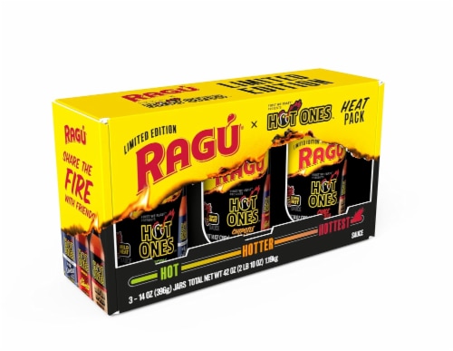 Ragu® x Hot Ones™ Sauce Variety Heat Pack Perspective: front