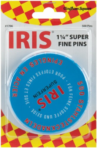 Iris Swiss Super Fine Pins-Size 20 500/Pkg Perspective: front