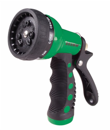 Dramm 9-Pattern Revolver Spray Nozzle - Green Perspective: front
