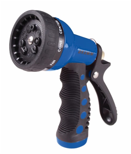 Dramm 9-Pattern Revolver Spray Nozzle - Blue Perspective: front