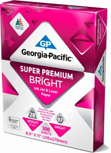 Georgia Pacific Spectrum Super Premium Bright Inkjet Laser Paper Perspective: front