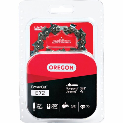 Oregon PowerCut E72 20 In. Chainsaw Chain E72 Perspective: front
