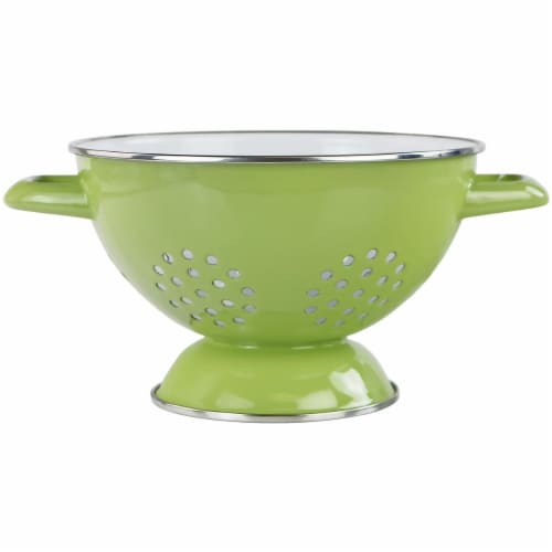 Reston Lloyd 08691 1.5 qt. Ename Colander  Lime Perspective: front