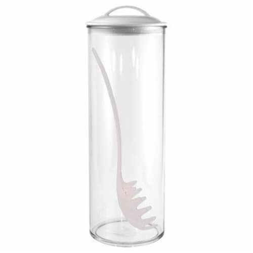 Reston Lloyd Acrylic Spaghetti Jar & Fork - White Perspective: front