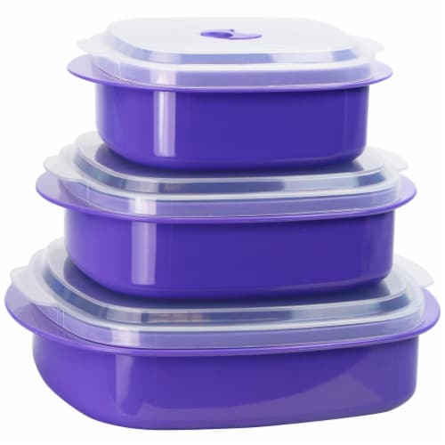 Reston Lloyd Purple - Microwave Cookware-Storage Set Perspective: front