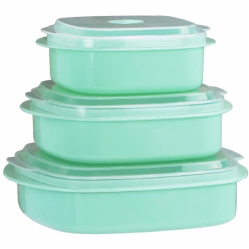 Reston Lloyd Microwave Cookware & Storage Set, Seafoam Perspective: front
