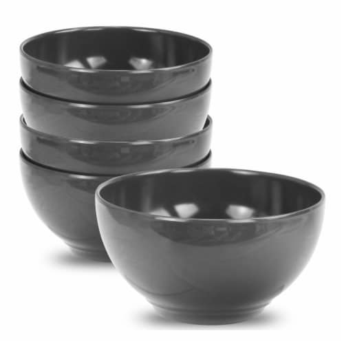 Reston Lloyd 73110 6pc Melamine Bowl Set  Charcoal Perspective: front