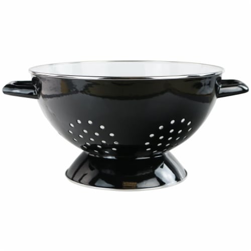 Reston Lloyd 88610 5 qt. Enamel Colander  Black Perspective: front