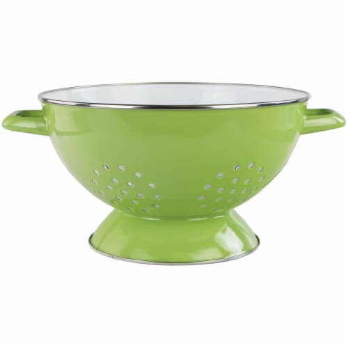 Reston Lloyd 88691 5 qt. Enamel Colander  Lime Perspective: front