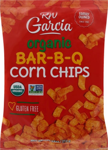 RW Garcia Organic Bar-B-Q Corn Chips Perspective: front