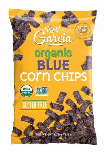 RW Garcia Organic Blue Corn Chips Perspective: front