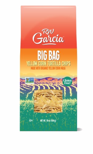 RW Garcia Big Bag Yellow Corn Tortilla Chips Perspective: front