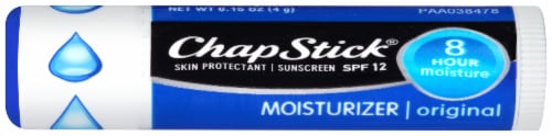 ChapStick Original Moisturizer Lip Balm SPF 12 Perspective: front