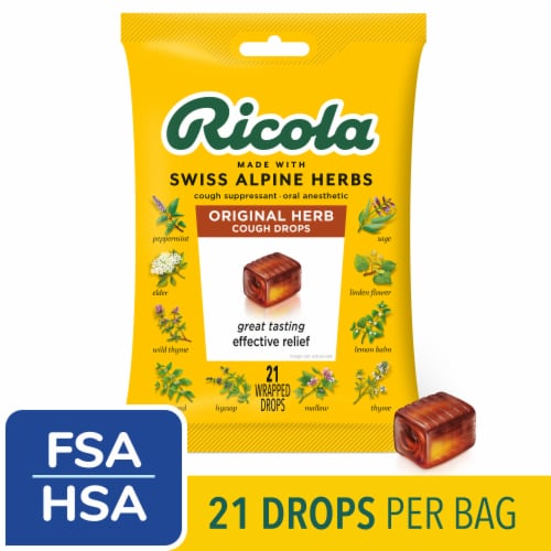 Ricola Original Herb Cough Drops, 21 ct - Fry's Food Stores