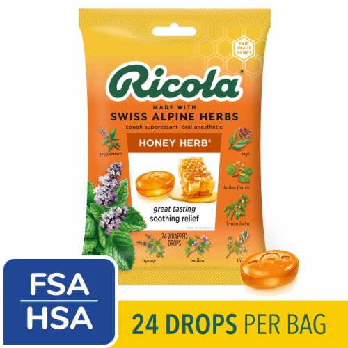 Ricola Honey Herb Cough Drops 24ct - Sona Shop