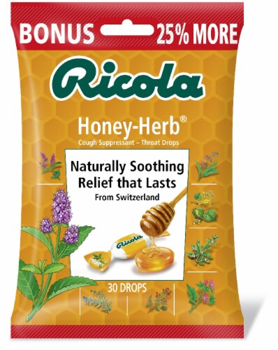 Ricola Honey-Herb Cough Drops Perspective: front