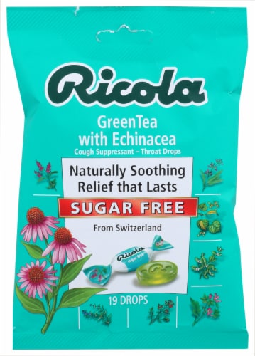 Ricola GreenTea with Echinacea Cough Drops Perspective: front