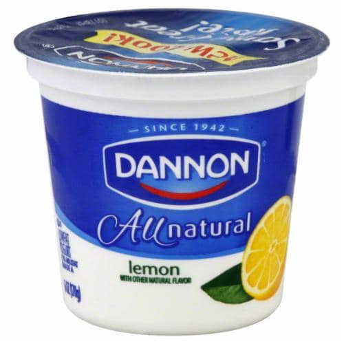 Dannon All Natural Lemon Yogurt Perspective: front