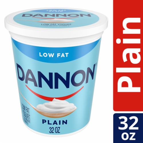 Dannon Plain Low Fat Yogurt Tub Perspective: front