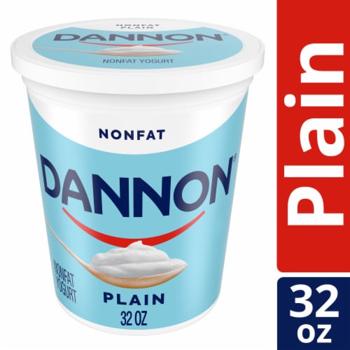 Dannon® Plain Nonfat Yogurt Tub Perspective: front
