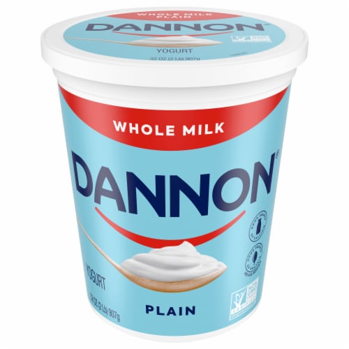 Dannon® Plain Whole Milk Yogurt Tub Perspective: front