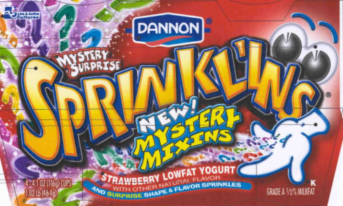 Dannon Suprise Sprinkl'ins Yogurt Perspective: front