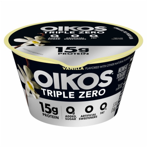 Oikos Triple Zero Vanilla Protein Nonfat Greek Yogurt Cup, 5.3 oz - City  Market