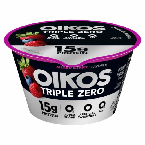 Oikos® Triple Zero Mixed Berry Protein Nonfat Greek Yogurt Cup