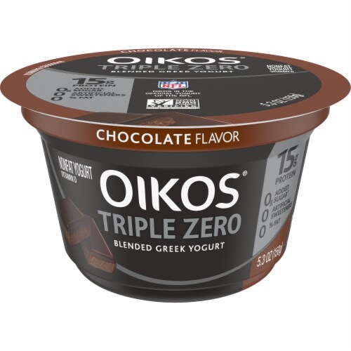 Oikos® Triple Zero Chocolate Blended Greek Yogurt, 5.3 oz - Food 4 Less