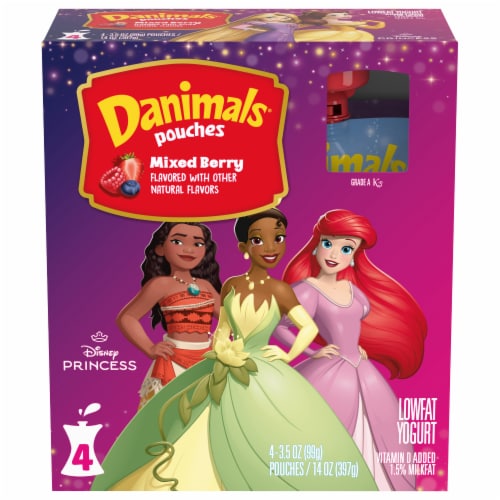 Danimals® Pouches Mixed Berry Perspective: front