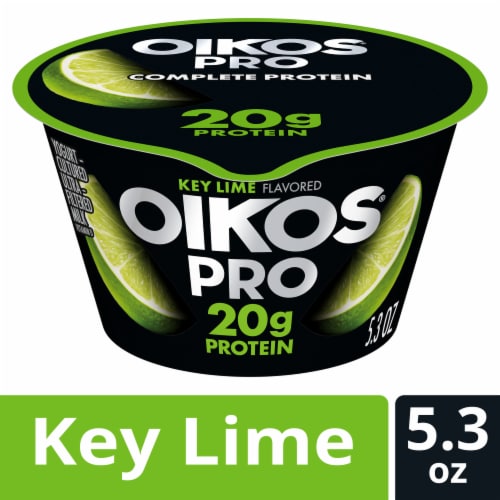 Oikos Pro Key Lime Yogurt-Cultured Ultra-Filtered Milk Product Cup Perspective: front