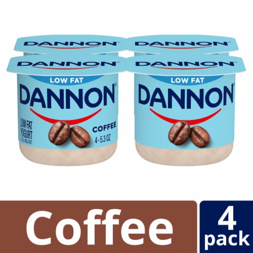 Dannon Low Fat Coffee Yogurt Cups Perspective: front