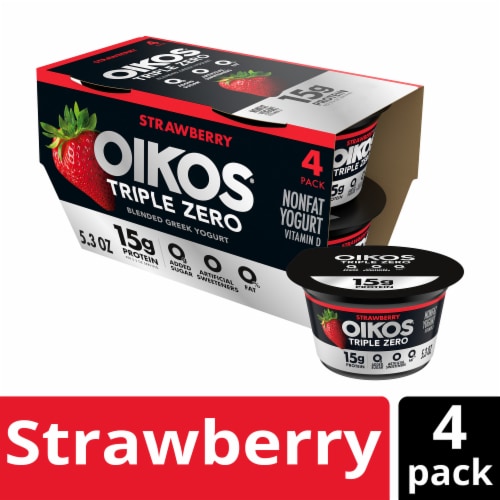 Oikos Triple Zero Strawberry Greek Yogurt Cup