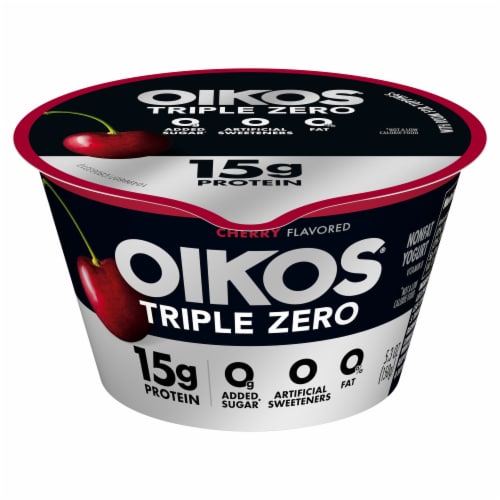 Oikos® Triple Zero Cherry Blended Greek Yogurt Cup, 5.3 oz