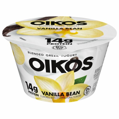 Oikos® Vanilla Bean Blended Greek Yogurt Cup Perspective: front