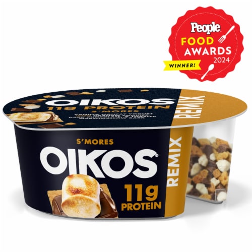 Oikos Mixin' S'mores Vanilla Yogurt Cup Perspective: front