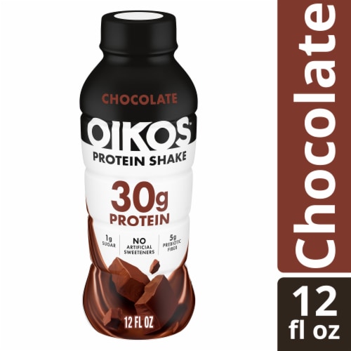 Oikos Chocolate Protein Shake Perspective: front