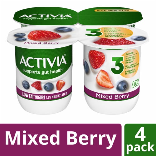 Activia Vanilla Probiotic Yogurt, Delicious Lowfat Yogurt Cups to Help  Support Gut Health, 12 Ct, 4 OZ