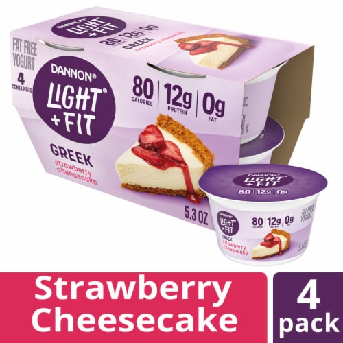 Light + Fit Nonfat Gluten-Free Strawberry Cheesecake Greek Yogurt Cup